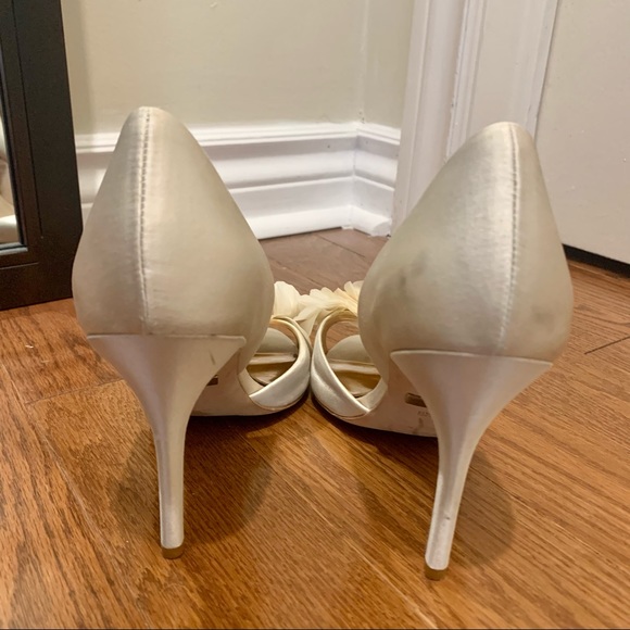 Badgley Mischka Open Toe d'Orsay Satin 8.5 [wedding, bridal, dress] - Picture 7 of 9